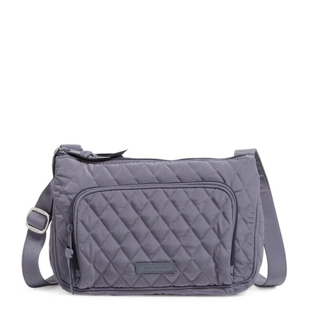 Vera Bradley Carbon Gray Microfiber Little Hipster RFID